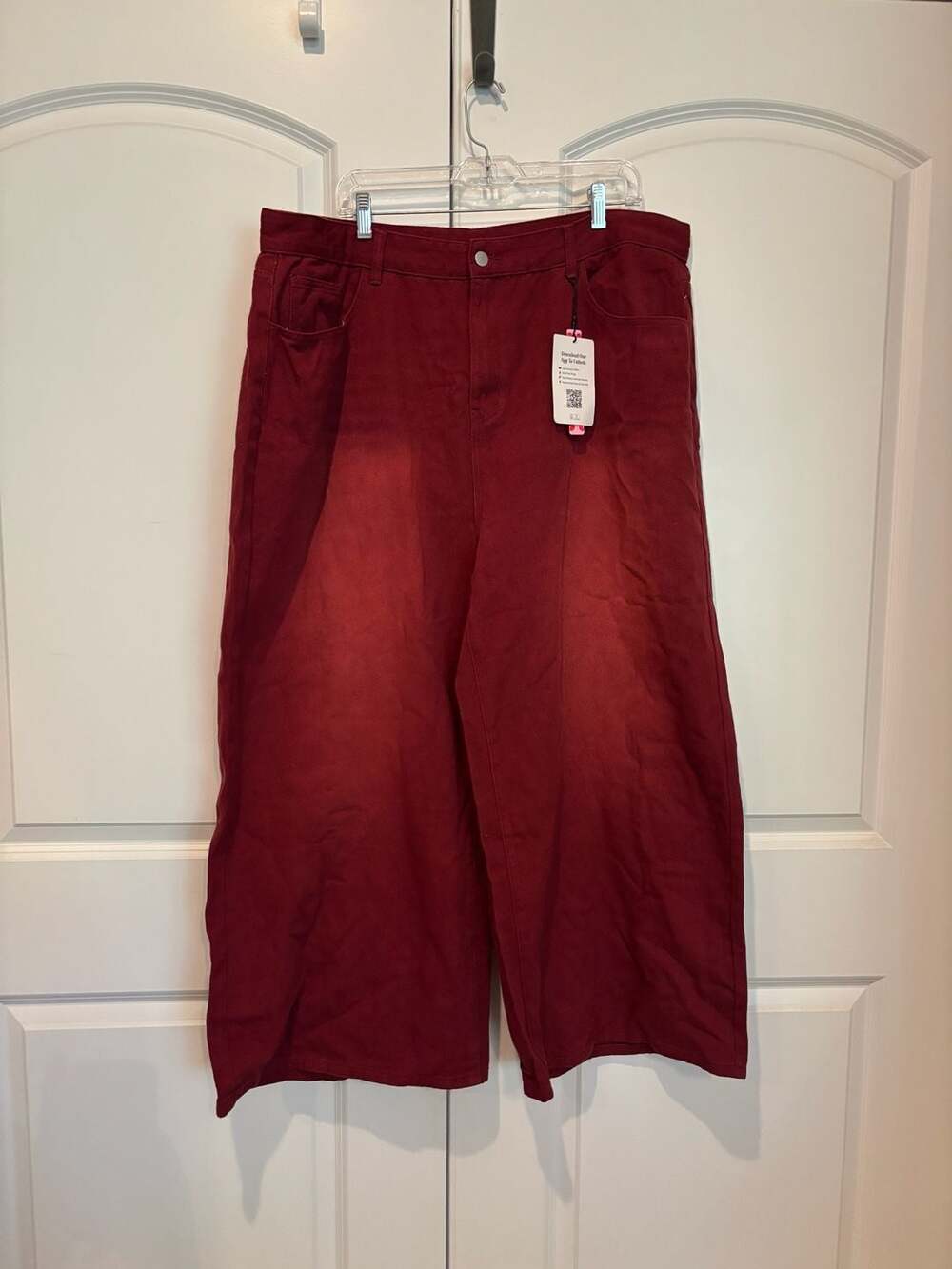 Cider Closet's Happy Hour Red Wide Leg Jeans